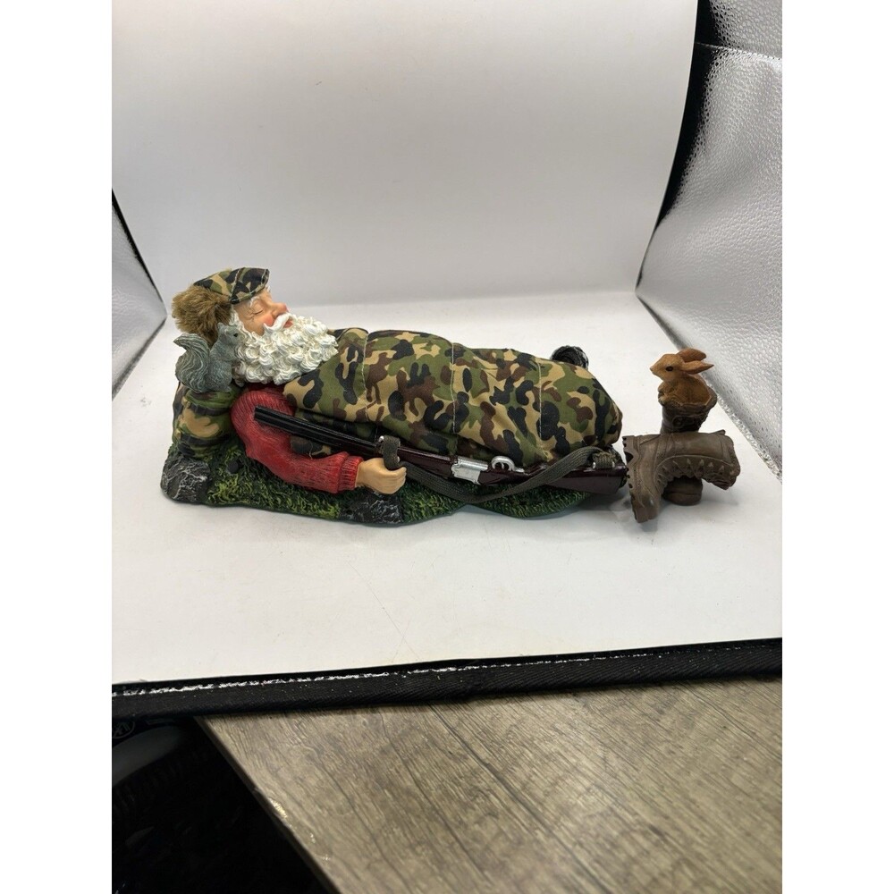 Department 56 Possible Dreams Clothtique Santa “ You Snooze You Lose”Hunter Camo